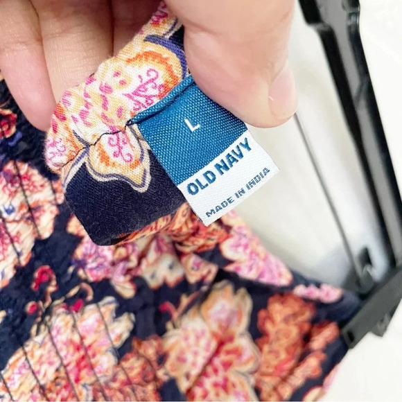 Old Navy Fit & Flare Sleeveless Halter Floral-Print Maxi Dress Size Large - Picture 12 of 14